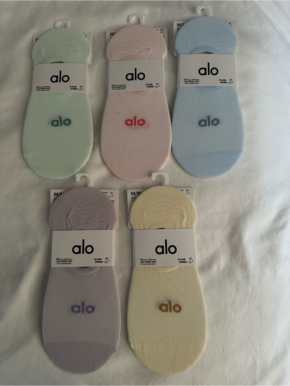 ALO Yoga No-Show Socks - Mint, Pink, Blue, Lavender, Cream